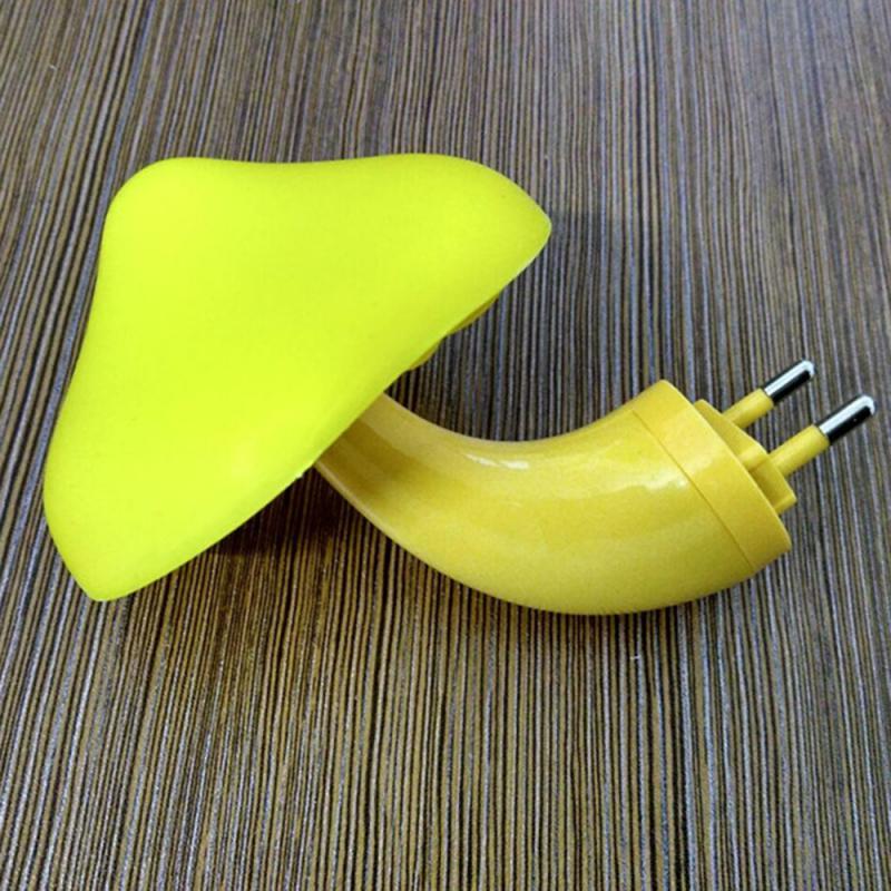 Mushroom Shape LED Night Lights Sensor Dusk To Dawn Bedroom Decor Wall Lamps For Kids Children's Room Bedside Lighting EU Plug