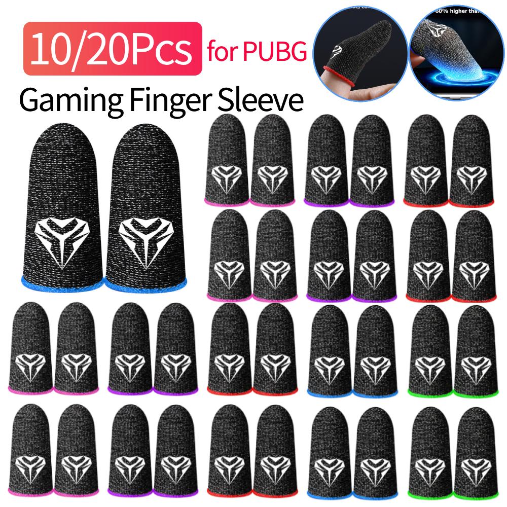 10/20Pairs Mobile Game Finger Cuffs for PUBG Breathable Gaming Finger Sleeve Anti-slip Fingertip Cover Touch Screen Finger Cots