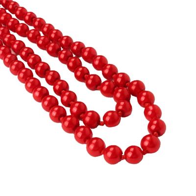Elegante dames dame lange rode glazen kralen trui ketting kralen ketting
