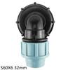 IBC Tank Adapter S60X6 To MDPE Elbow Pipe Fitting 32mm Garden Hose Faucet