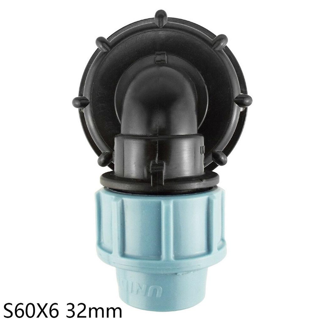IBC Tank Adapter S60X6 To MDPE Elbow Pipe Fitting 32mm Garden Hose Faucet