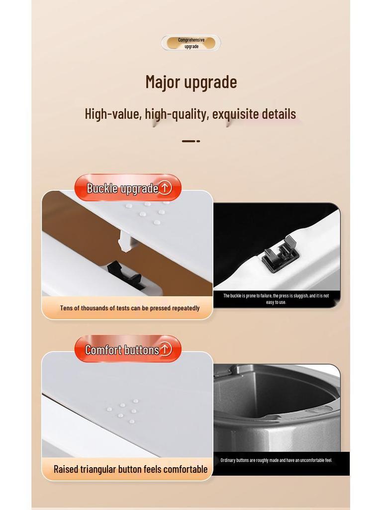 High-Value Slim Flip-Top Trash Can for Bathroom or Kitchen