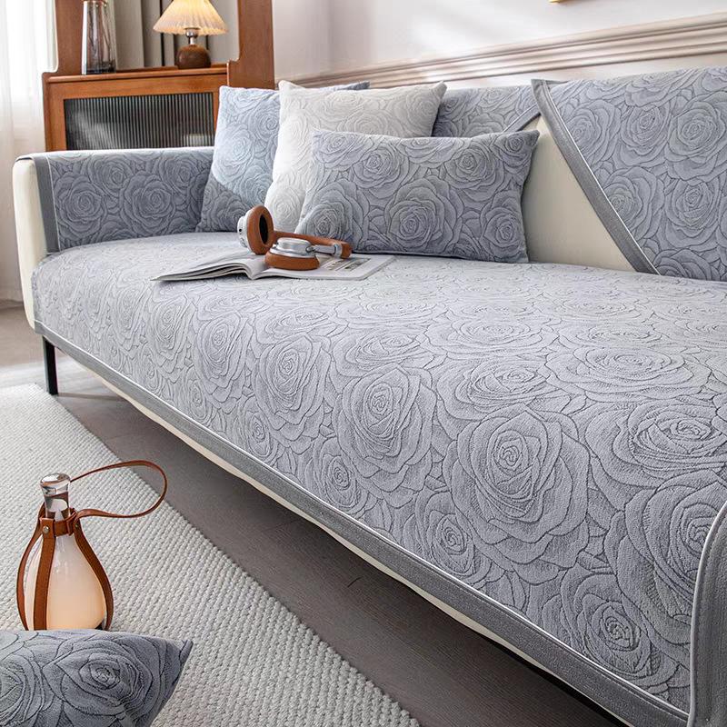 Chenille Sofa Cushion Simple European Style Anti-Slip Cushion Four Seasons European Style Sofa Cover