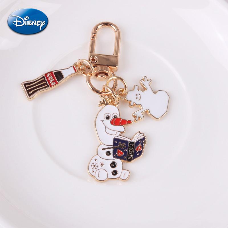 Disney Frozen Snowman Olaf Creative Cute Keychain Fashion Car Keys for Girls Pendant Women Trendy Bag Keyring Kids Small Gifts