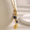 Elegante Bienen Anhänger Halskette Edelstahl Schmuck Französischer Stil Sonnen Anhänger Kette Vielseitig Büro Soziale Anlässe Geschenk Damen