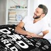 1Pc Father's Day Blanket Gifts The Best DAD In The World Birthday Gifts From Daughter/Son Valentines Day Presents For Father
