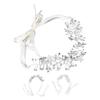 Bridal Crystal Headband Exquisite Flower Leaf Design Soft Ribbon Headpiece for Wedding Birthday Part