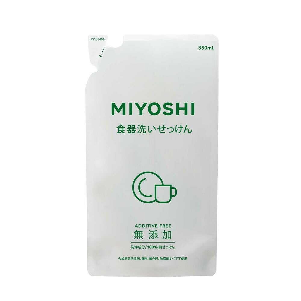 MIYOSHI Miyoshi Soap Dishwashing 350ml Additive-Free Soap, Standing, Refill,