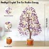 Crocon Amethyst & Citrine Gemstone Tree Feng Shui Figurine Money Bonsai Good Luck Chakra Balancing Reiki Healing Crystals Decoration  10-12
