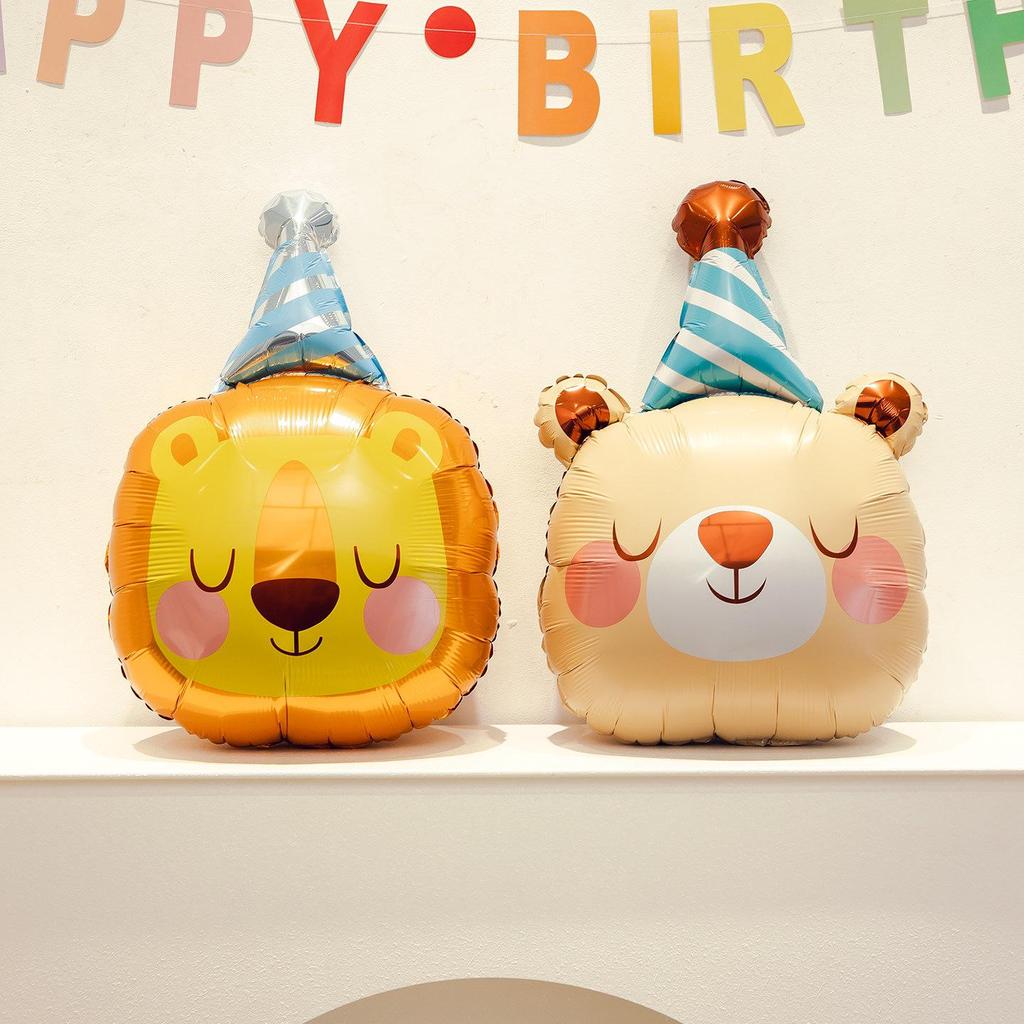 Children's Day Animal Balloon Hat First Birthday Photo Props & Background Decoration