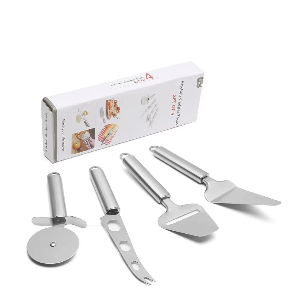 4 Pcs Cheese Slicer Stainless Steel Cheese Slicer Cutter Butter Spreader Knife Kitchen Cheese Tools Set YY079