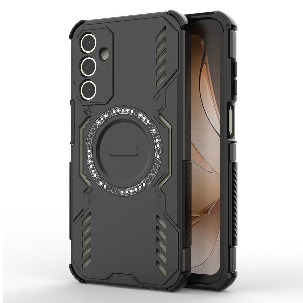 For Samsung Galaxy A15 5G/4G Magnetic Case Butterfly Armor Hollow Heat Dissipation PC+TPU Phone Cover