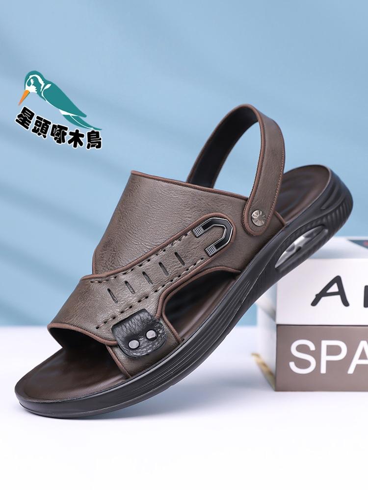Men's Sandals Summer New Breathable Outer Wear Casual Soft-soled Beach Sandals Beach Shoes Men