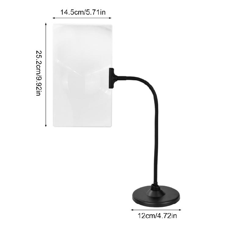 Velká Lupa se Stojanem Lupa Flexibilní Celá Stránka Knihy Zvětšovací Dárek pro Čtení Malování Šití Telefon