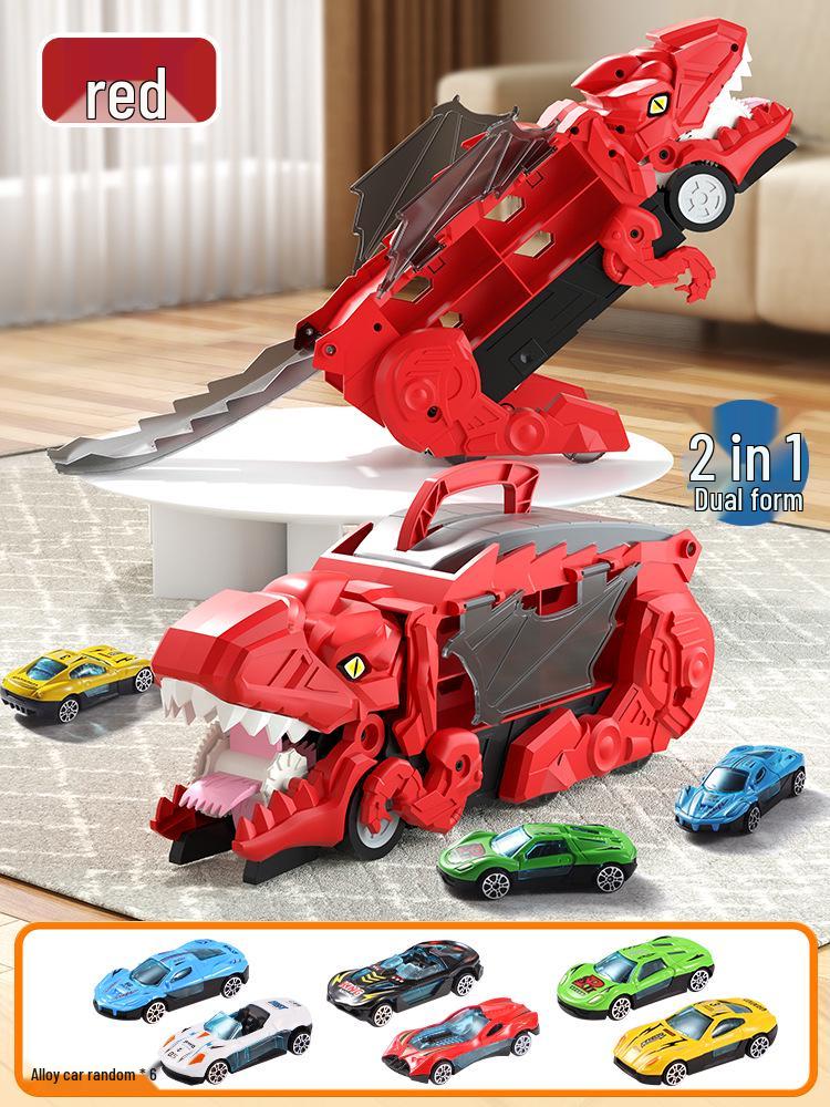 Cross-Border Child's Ultimate Transformed Tyrannosaurus Rex Track and Car Storage Toy