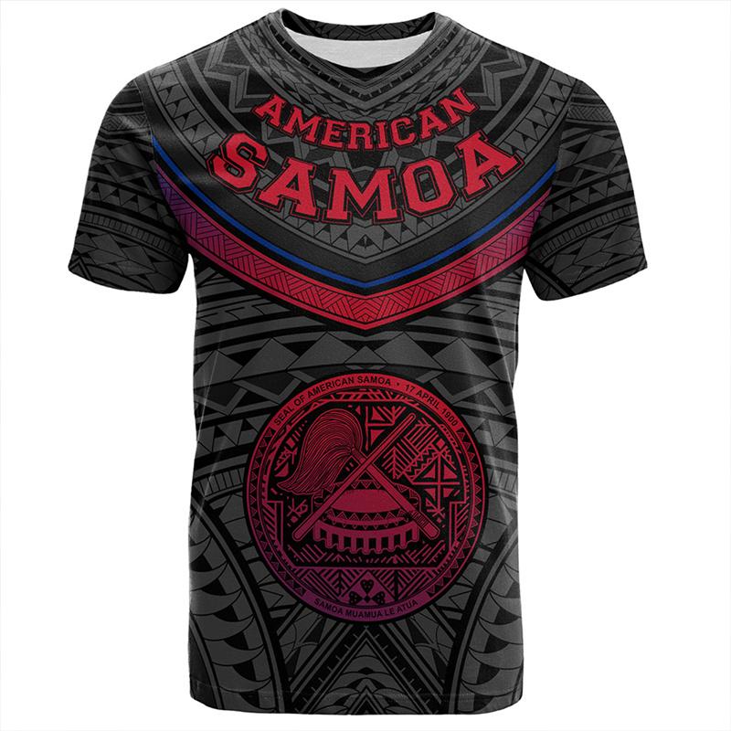 Maglietta alla moda con stampa 3D hawaiana Uomo Maglietta grafica polinesiana Moda Maniche corte Abbigliamento maschile Top Magliette oversize