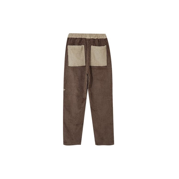 New Era FW21 Pocket Color Block Corduroy Casual Pants Unisex Pants Khaki 12877366