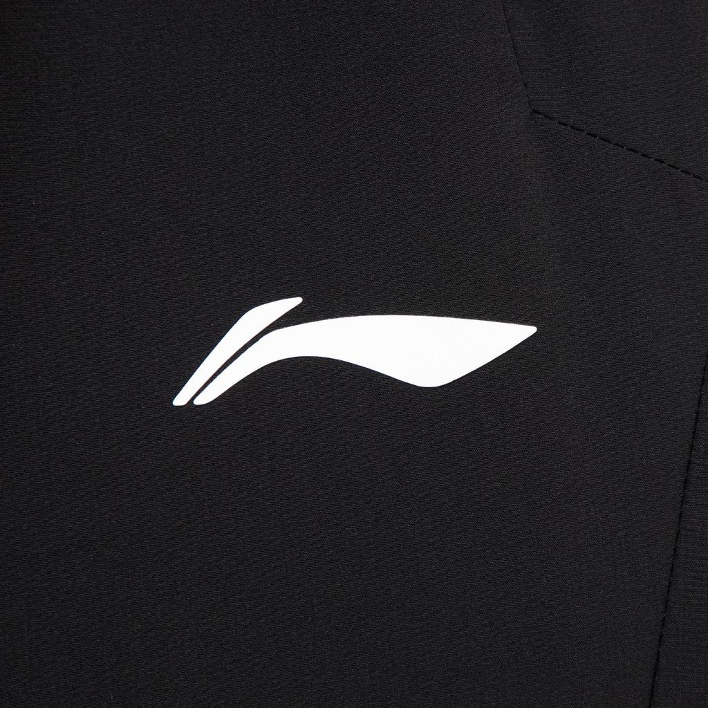 Li Ning Fitness Series Casual Simple Solid Color Straight Leg Knitted Sports Pants Men Bottoms Black AYKV553-1