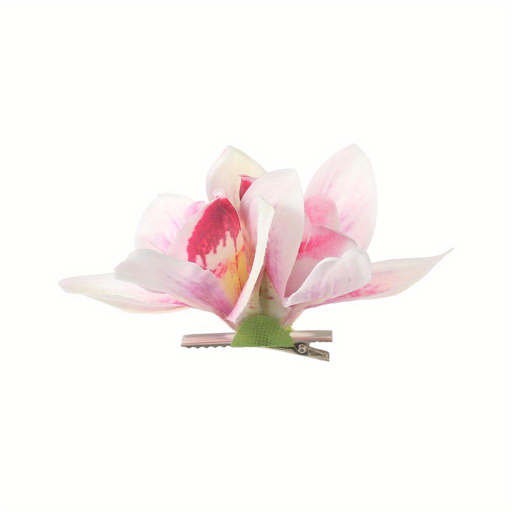 Orchid Hair Clips Simulated Flower Small Hairpin Bridal Barrette Beach Wedding Women Holiday Floral Hair Clip Hair Accessories