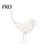 Contemporary Home Office Decor Iron Wire Bird Figurine, Minimalist Hollow Metal Sculpture, Stable Hand-woven Sculpture Rustproof Tabletop for