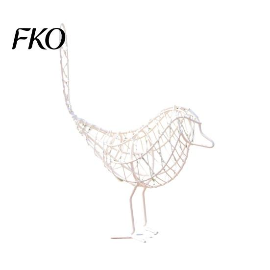Contemporary Home Office Decor Iron Wire Bird Figurine, Minimalist Hollow Metal Sculpture, Stable Hand-woven Sculpture Rustproof Tabletop for