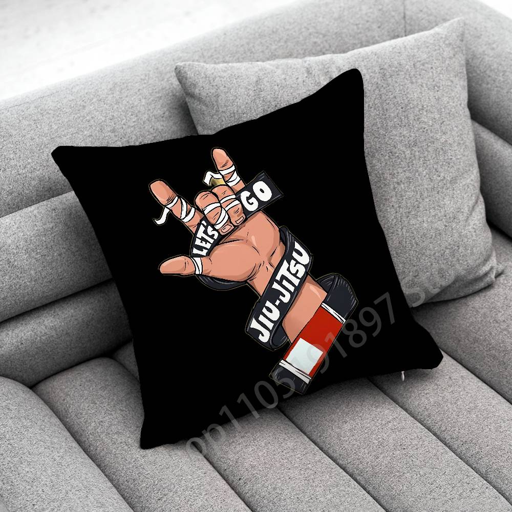 Brazilian Jiu Jitsu BJJ Throw Pillow Case For 50x50cm 40x40cm 55x55cm 45x45cm 30x30cm Square Bedroom Pillowcase Cover