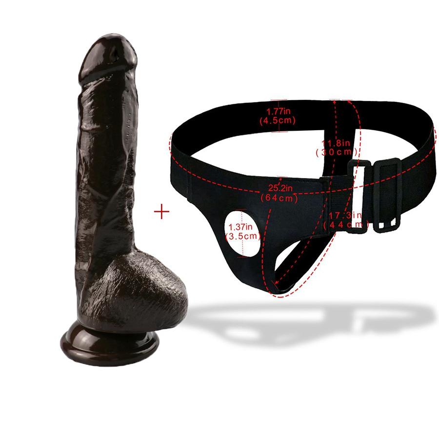 Strap-On Adjustable Dildo for Anal Strapon Toys for Adults Realistic Penis Sex Toys Soft Sex Shop for Lesbian Couples