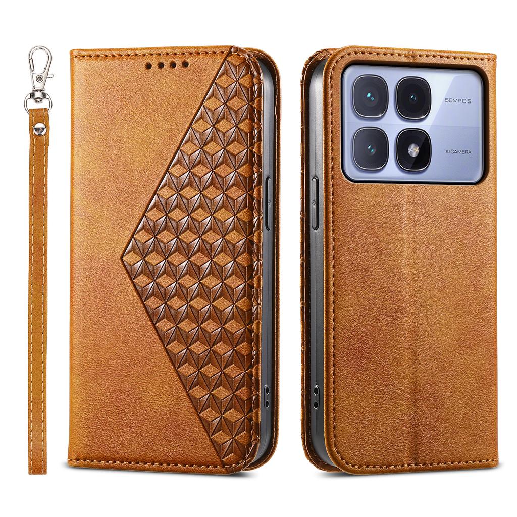 For Xiaomi Redmi K70 Ultra Case Calf Texture PU Leather Phone Cover with Wallet