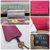 Gucci Gold Chain Shoulder Bag Crossbody Diagonal Strap 409486 Padlock Two-Tone Bicolor Pink Red Leather Women's