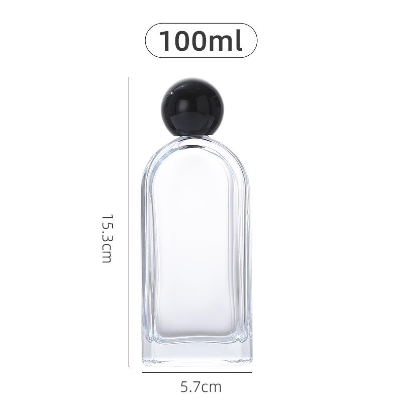 Transparent Glass Spray Perfume Decanter Bottle - Small Cylindrical Design