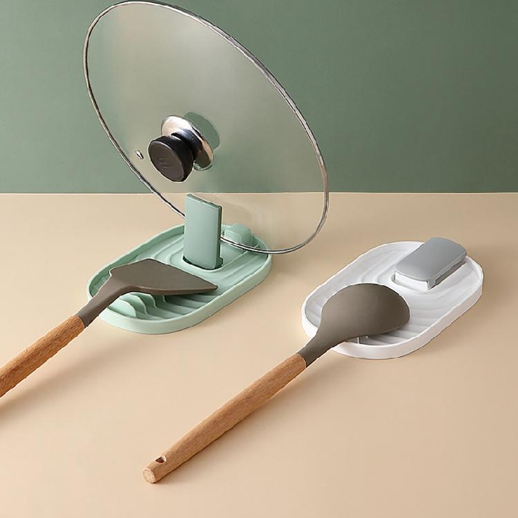 Space Saving Pots Lid And Spatula Holder Durable PP Materials Kitchen Rack Stand Organizers For Lid And Utensils Storage