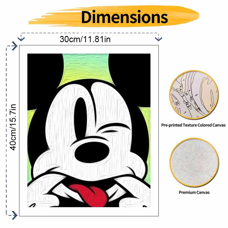 Disney animation digital oil painting Mickey Mouse diy handpainted coloring painting home decoration artwork wall decor gift art set