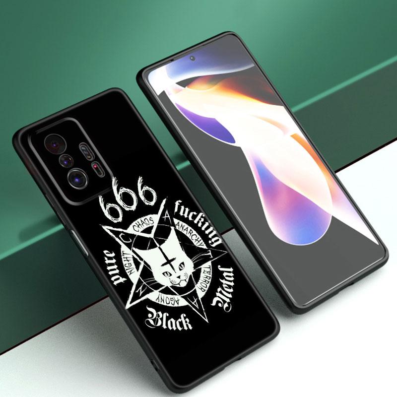 Wiedźma i Kot Etui na Telefon na Zamówienie Dla Xiaomi Mi A2 8 9 SE Note 10 10T 11 12 Lite 9T 11T 12S 12T Pro A3 6X 12X Miękkie TPU Czarne Etui