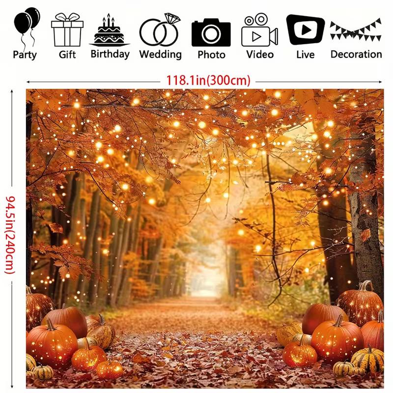 2D Thanksgiving Forest Backdrop Autumn Leaves Photography Background