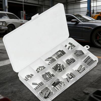 175Pcs Parallel Drive Shaft Keys Set Key Stock Assortment Keyway Drive Shaft Key Automobiles Repair Tool