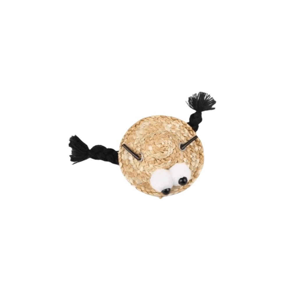 

Adjustable Hamster Straw Hat Breathable Decorative Rabbit Cap Funny Fisherman Hat Pet Festive B small model