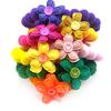 12Pcs Pet Dog Bowties Hair Ball Necklace Collar Smile Style Small Middle Dog Neckties Flowers Bowties Dog Grooming Accessories
