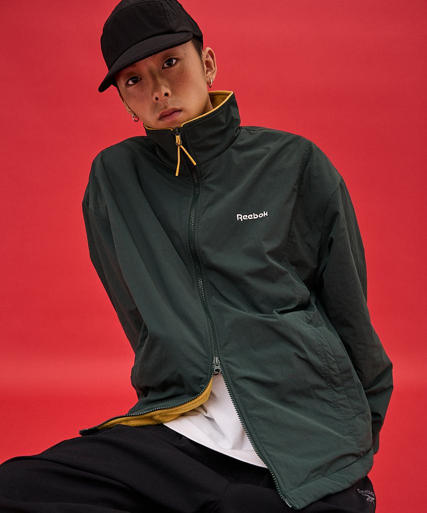 Reebok Fleece Reversible Jacket - Mustard:Khaki