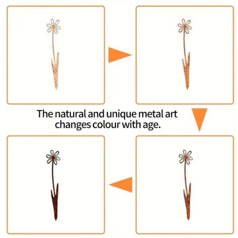 Nature Friendly Metal Container Stake Iron Traditional Blue Bowl Garden Stake for Christmas Outdoor Enhancement