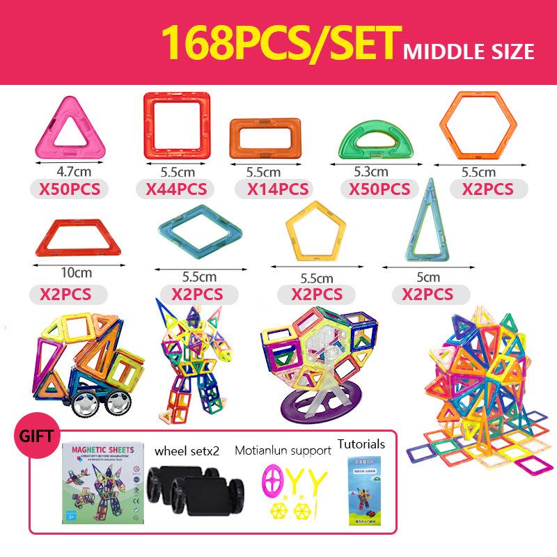 Stained Glass Magnetic Tile Building Blocks - Children's Educational Toy Set for Creative Play