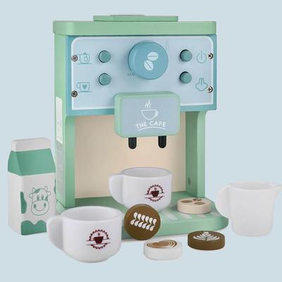 Simulated Coffee Machine & Pretend Cookie Maker Set Wooden Toys for Playing House Kitchen Fun Toys Children's Role Playing