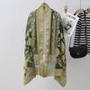 2025 New Women's Chinese-Style Rose Cut-Out Imitation Silk Shawl: Lightweight Summer Sun Protection Scarf