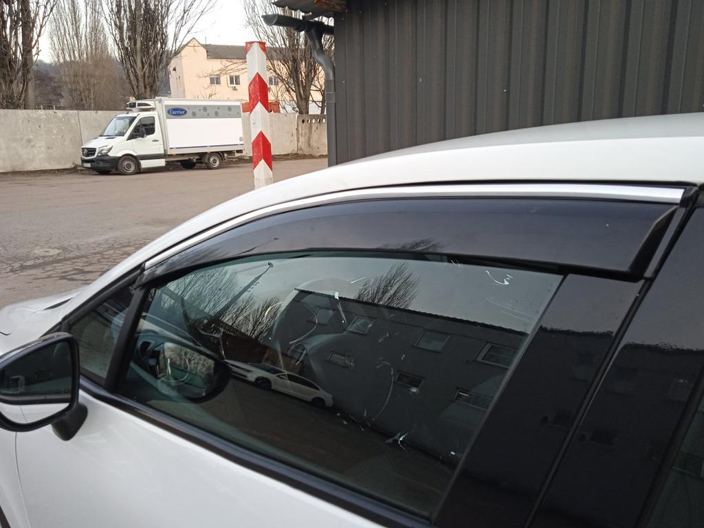 Windshields with Chrome (4 Pcs, Sunplex Chrome) for Renault Clio V 2019-2024