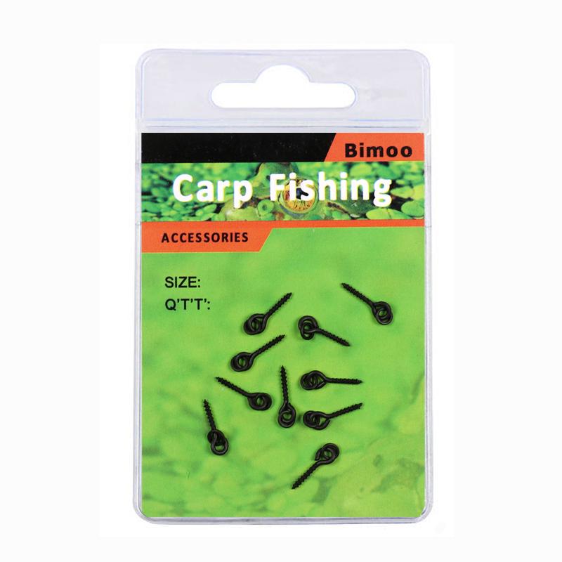 Bimoo 10 buc. Accesorii pentru pescuitul crapului cu șurub pentru boilie cu inel pivotant Chod Rig Terminal Tackle Momeală Suport