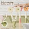 1Pcs 3-In-1 Flower Shape Long Handle Mug Cleaning Brush With Suction Cup Base Removable Crevice Brush Mug Brush Mug Washers
