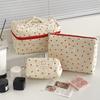 Ins Fashion Heart Women Quilted Makeup Bag Large Capacity Toiletry Cosmetic Storage Pouch Handbag Ladies Zipper Make Up Bag