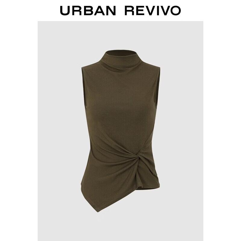 UR2026 Women s Sleeveless Twisted Hem T-shirt M