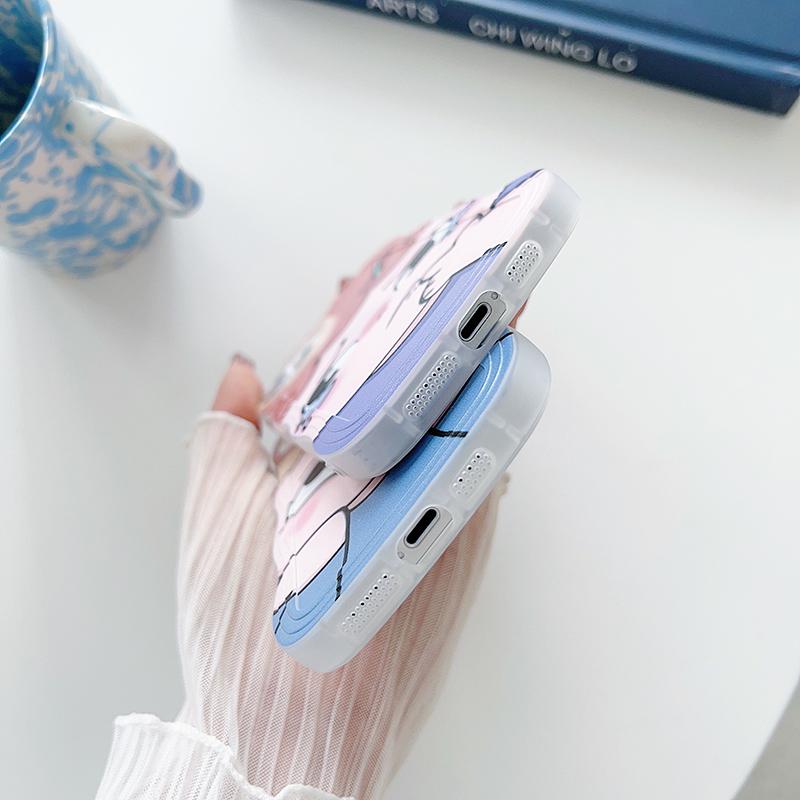 Ładna dziewczyna fala miękki futerał na telefon dla Realme C55 C53 IPhone 15 OPPO A58 Reno 10 5G Samsung S23 S24 Ultra A54 A53 Redmi Note 12 Pro Note 11 Infinix Cover