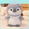 Cute Cartoon Penguin With Butterfly Headwear And Scarf Plush Toy Doll Gift For
