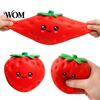 Reusable Stress Ball Cartoon Strawberry Relief Toy, Giant Squeeze Fake Shaped Fruit Sensory Fidget Toy for Home Office School